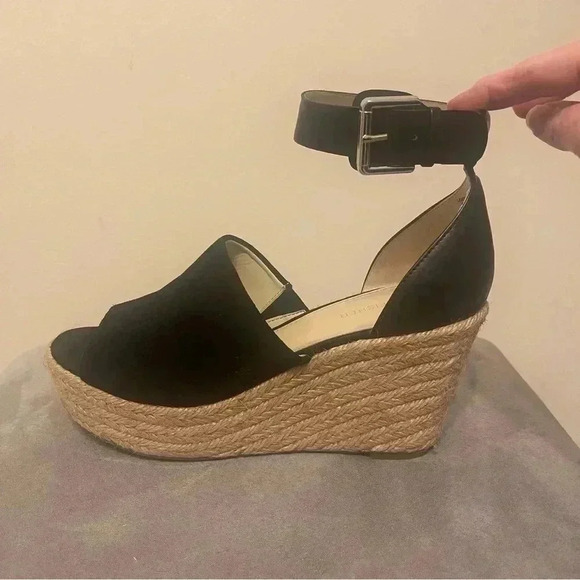 Marc Fisher black suede and leather espadrilles Size 8.5 Excellent condition - Picture 4 of 13